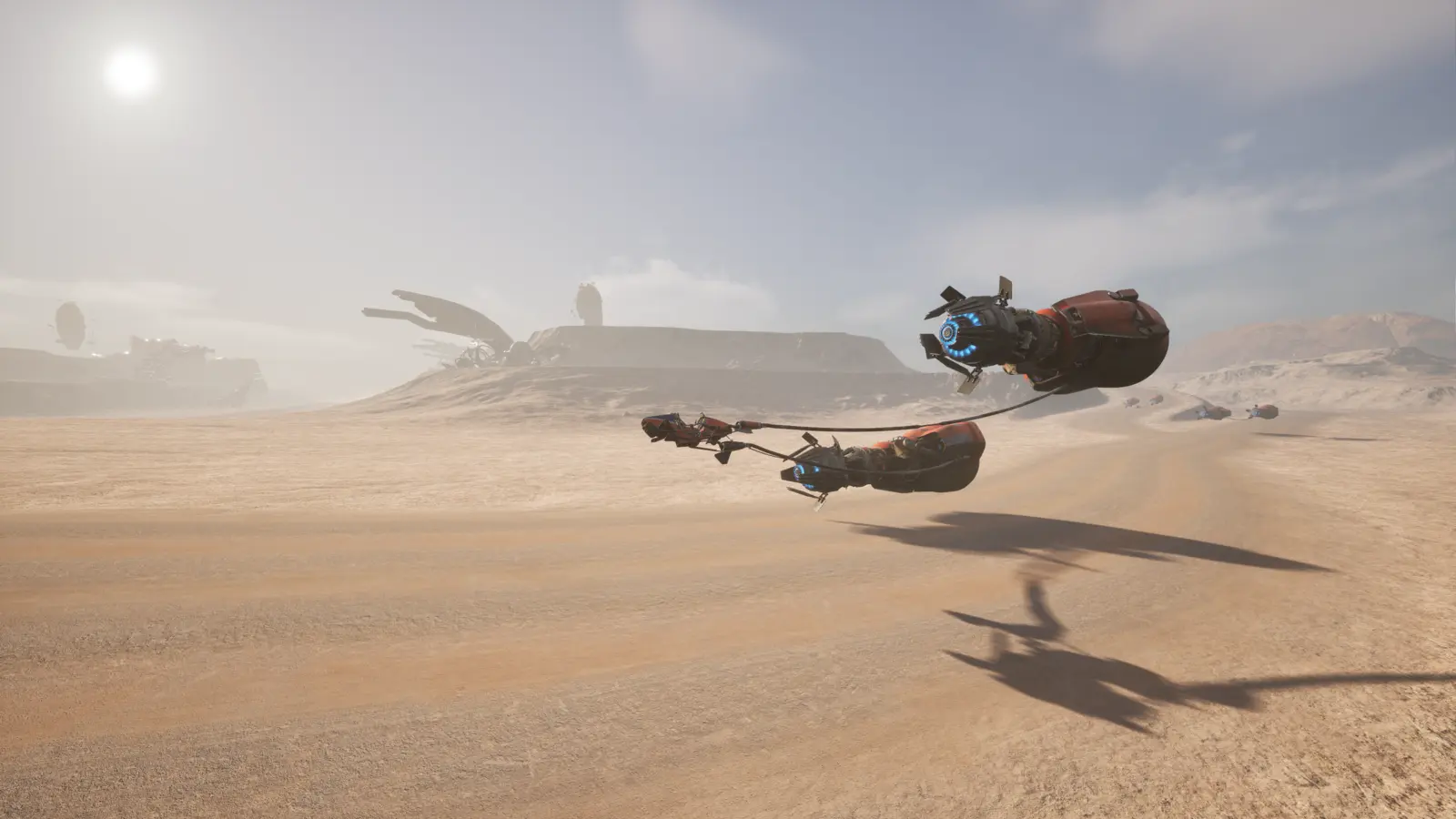 Scarab cornering on a banked turn