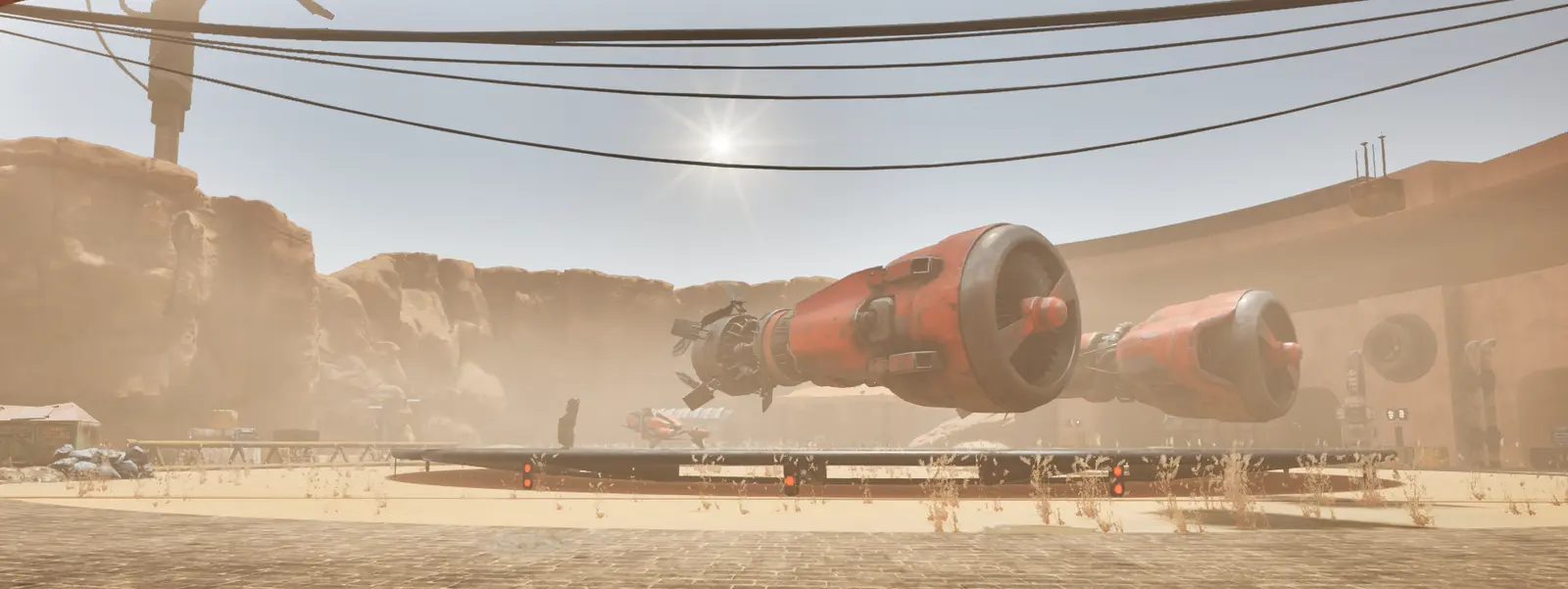 Rage: Overdrive hangar view